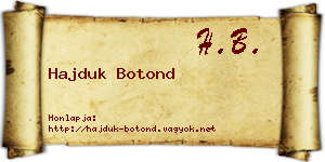 Hajduk Botond névjegykártya